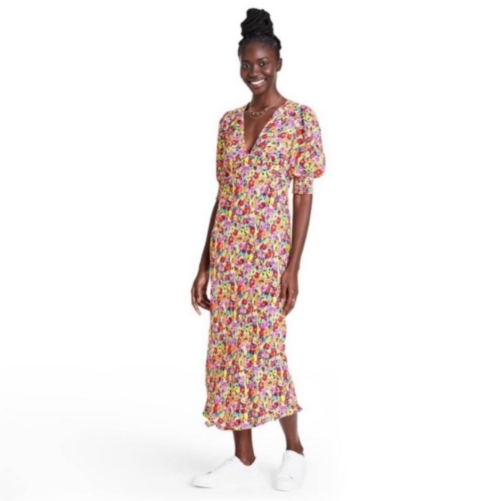 RIXO x Target Floral Puff Sleeve Dress Size 4